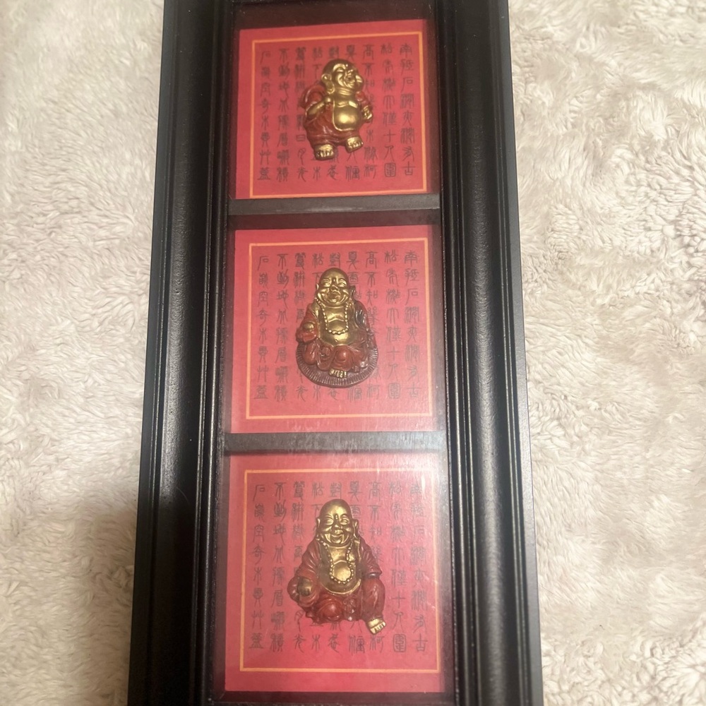 Gold and Red Buddha Wall Art